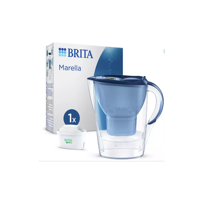 BRITA Marella Water Filter Jug Blue 2.4L