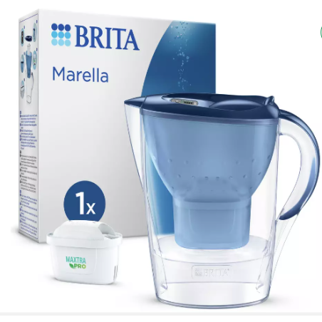 BRITA Marella Water Filter Jug Blue 2.4L