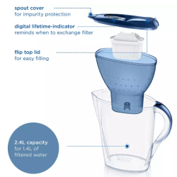 BRITA Marella Water Filter Jug Blue 2.4L