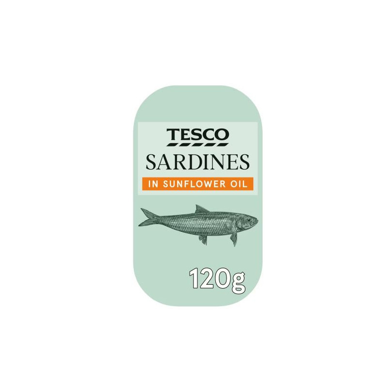 Tesco Sardines In Sunflower Oil 120G