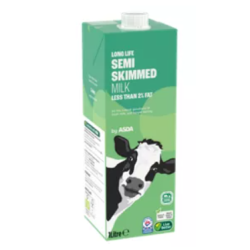 ASDA Long Life Semi Skimmed Milk - 1L