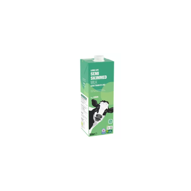 ASDA Long Life Semi Skimmed Milk - 1L