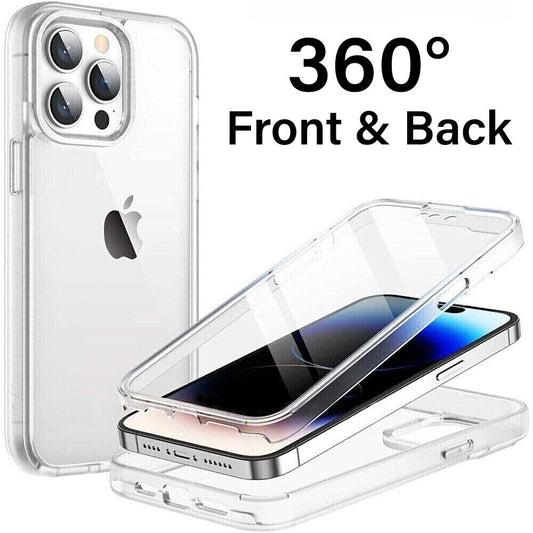 360° Silicone Front+Back Full Case Cover For iPhone 15 14 Pro Max 13 12 11  XS XR